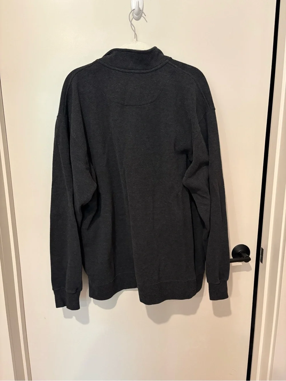 Orvis Men Fly Fishing Dark Gray 1/4 Zip Pullover Sweater Outdoor Sports Cotton
